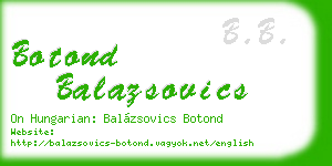 botond balazsovics business card
