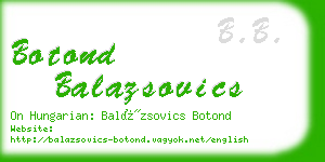 botond balazsovics business card